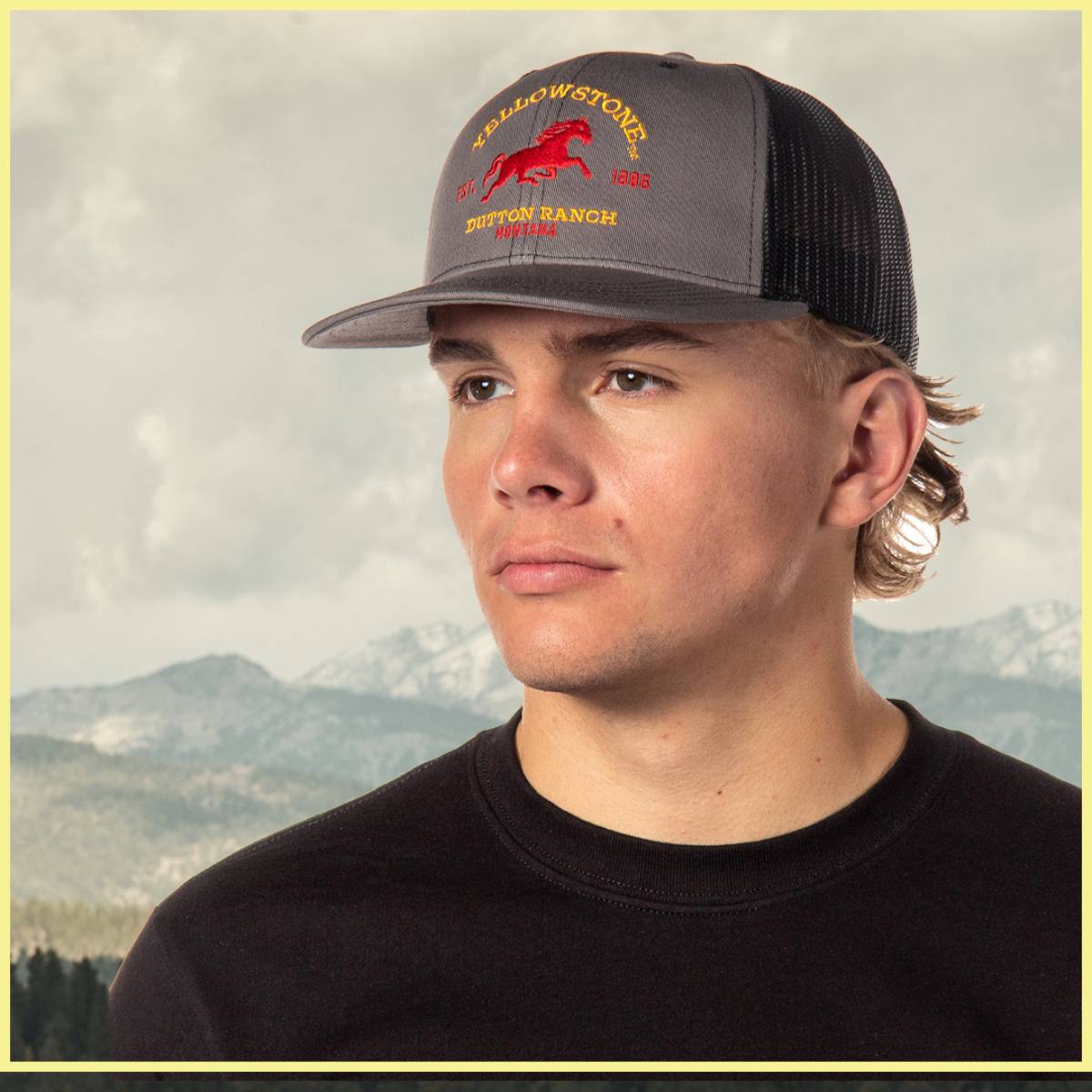 Yellowstone Adult Dutton Ranch Montana EST. 1886 Adjustable Snapback Hat OSFM