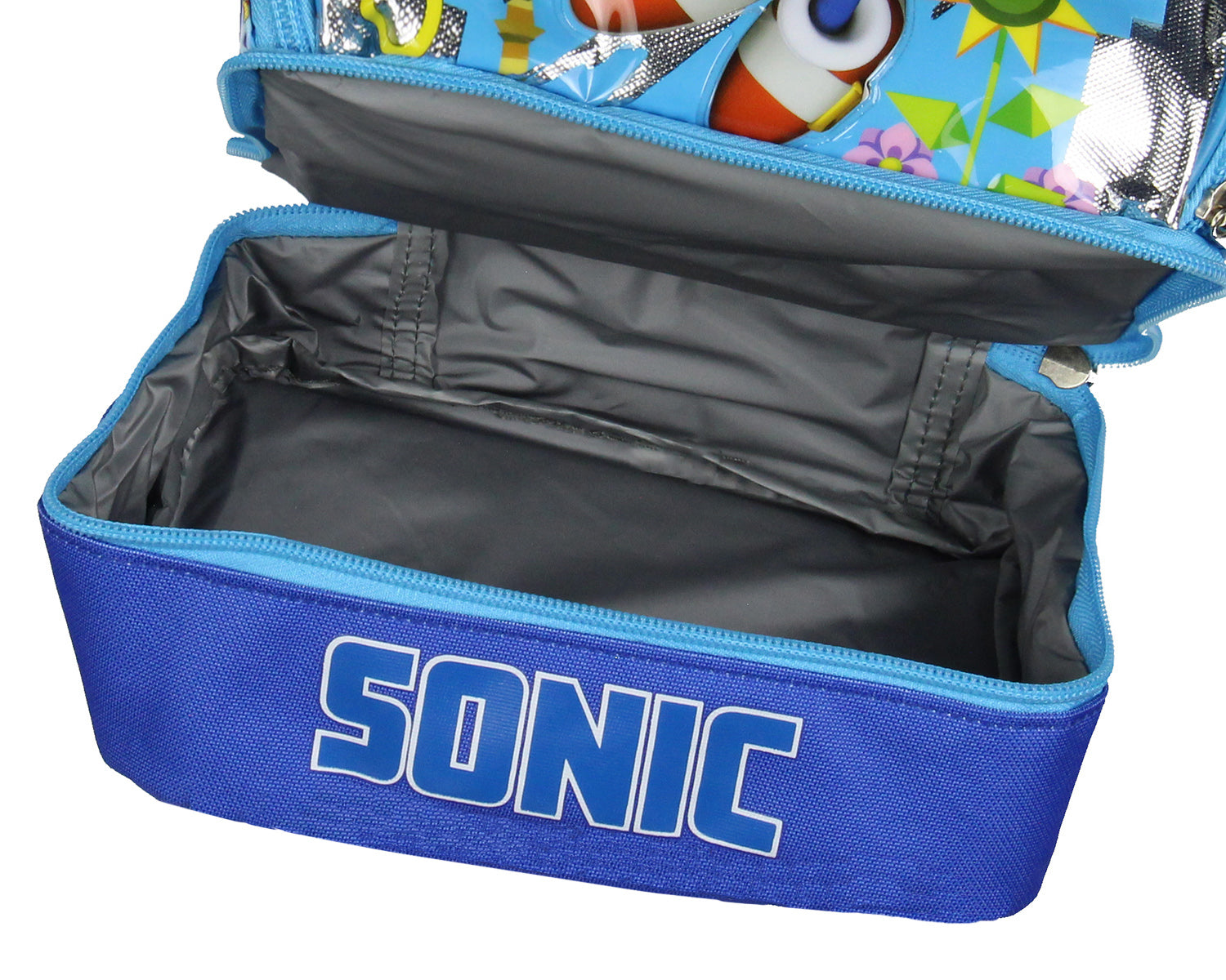Sonic The Hedgehog I'm Outta Here Dual Compartment Insulated Lunch Box 10"