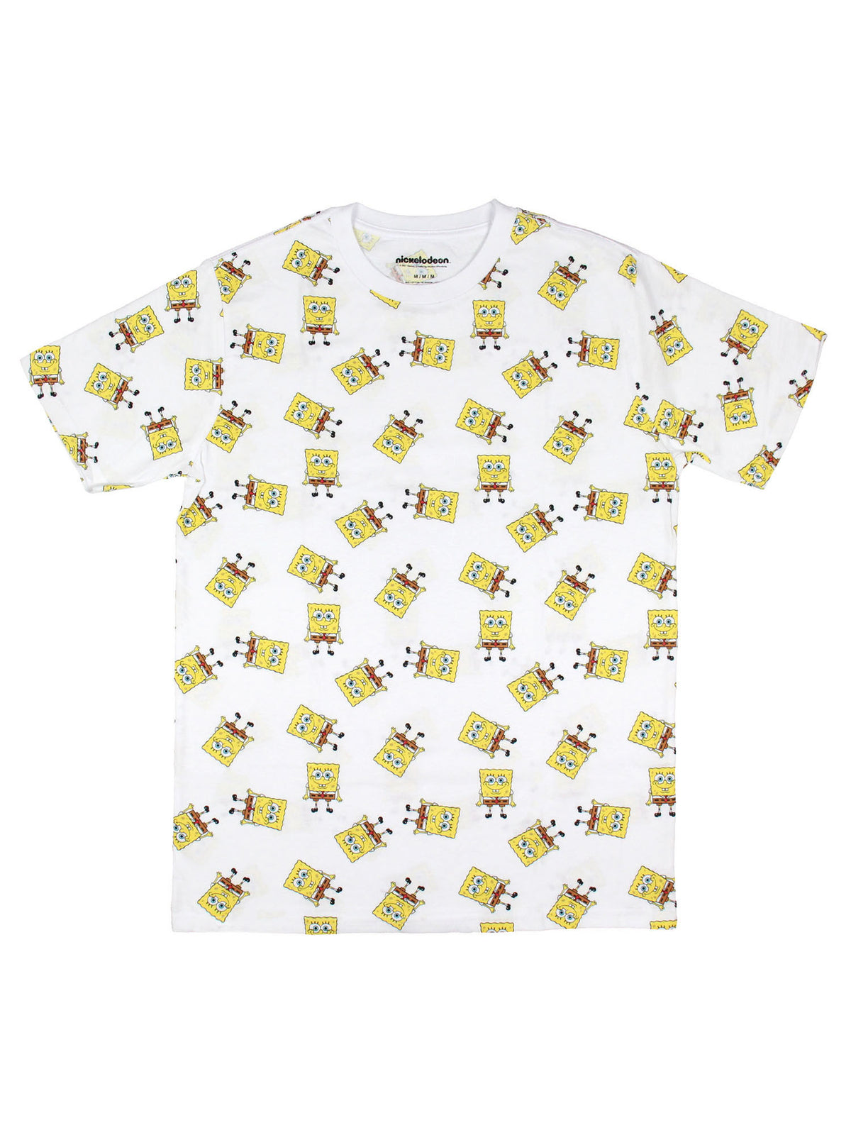 Men's SpongeBob All Over Graphic Print Adult Short Sleeve T-Shirt