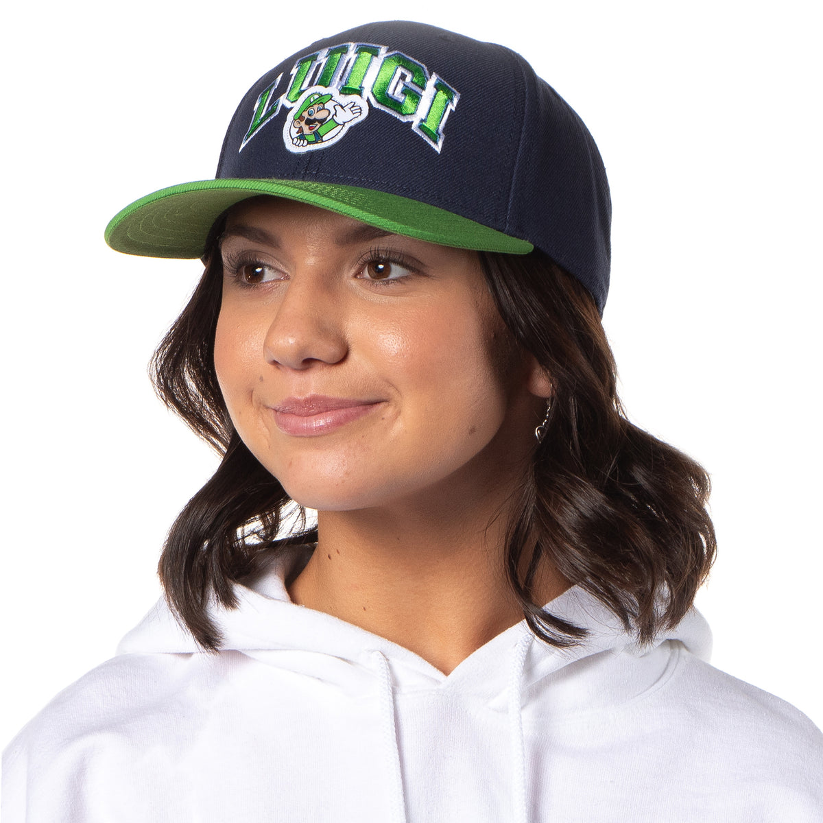 Nintendo Super Mario Luigi Embroidery Design Adjustable Snapback Precurved Hat