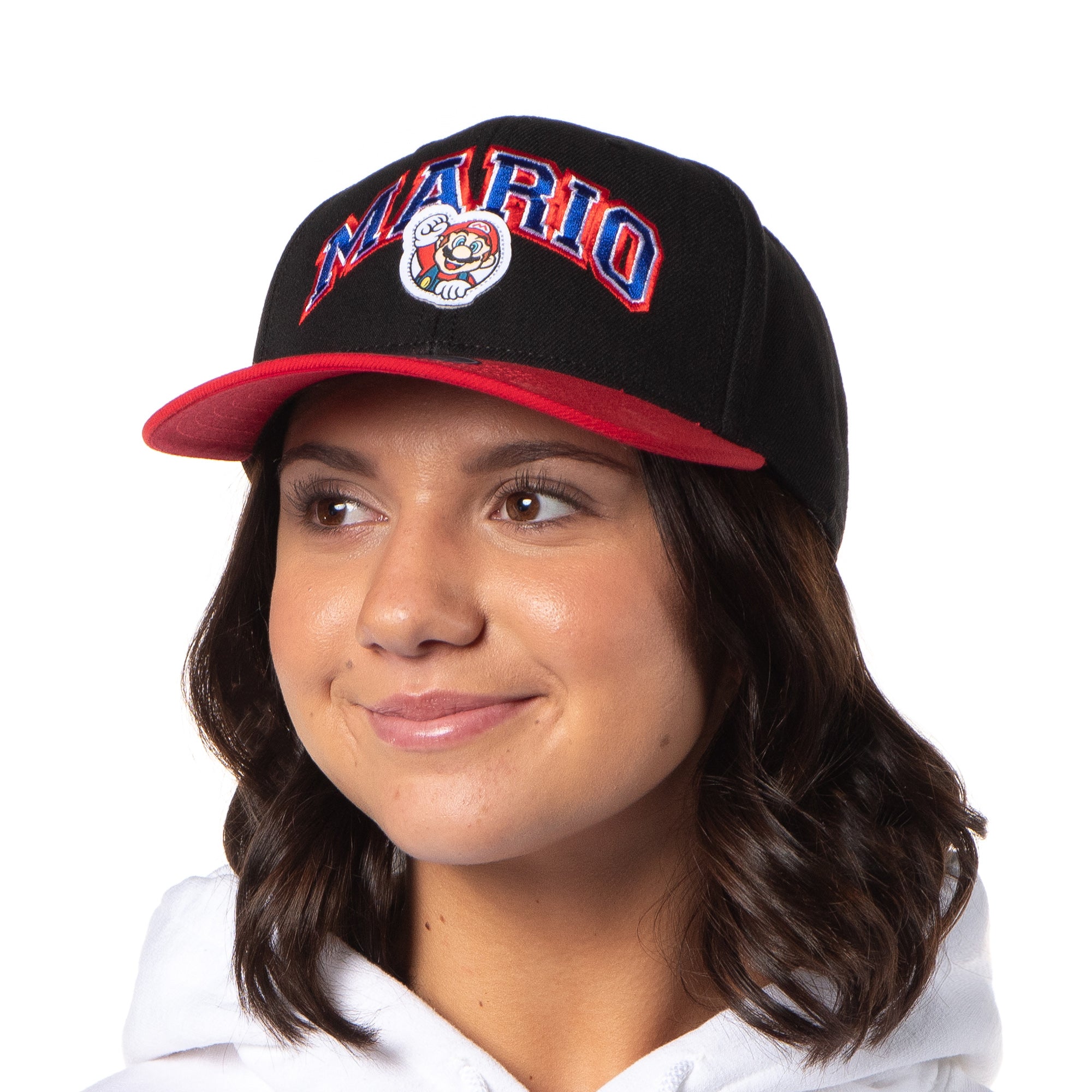 Nintendo Super Mario Embroidered Mario Design Adjustable Snapback Precurved Hat