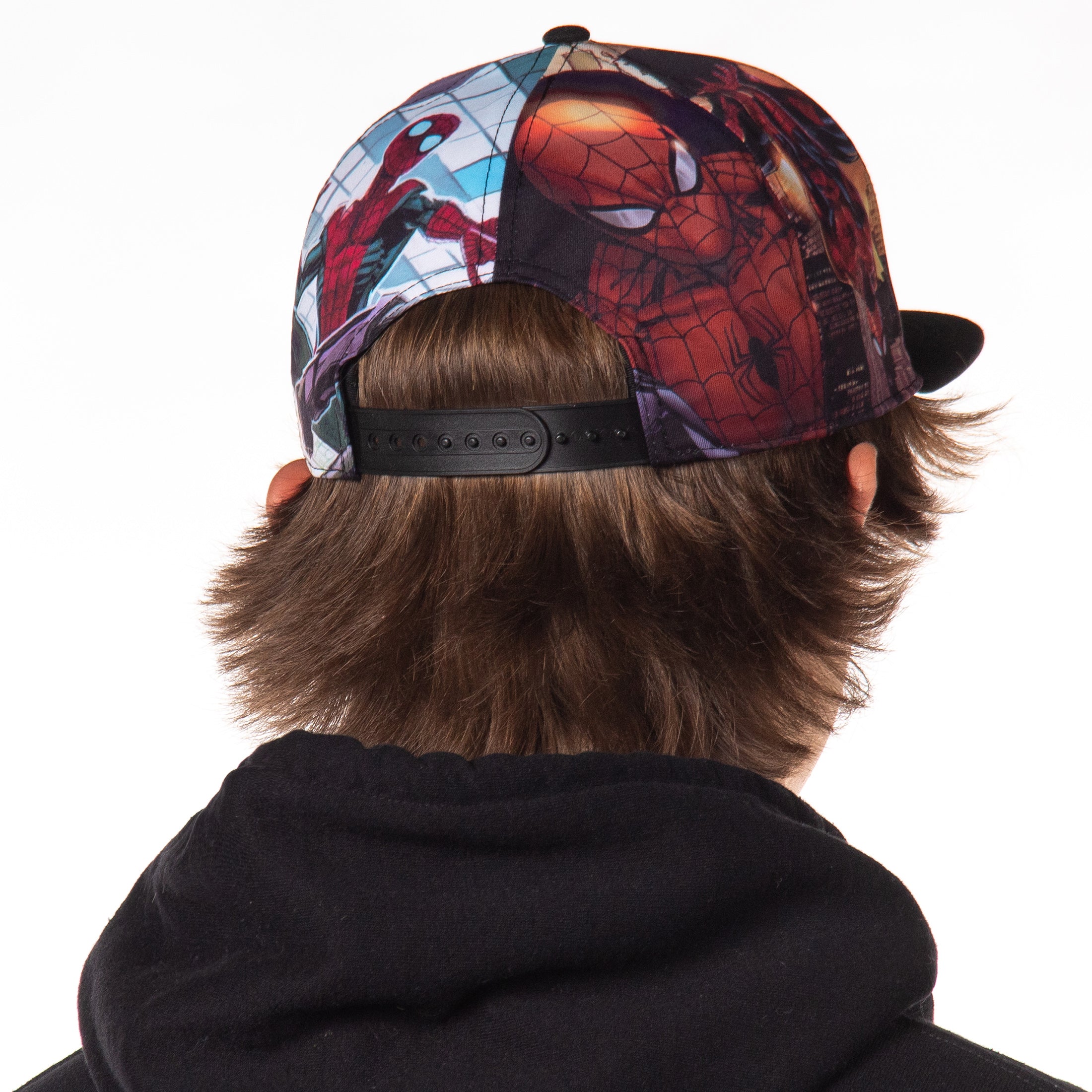 Marvel Comics Spiderman Allover Sublimated Scenes Design Adjustable Snapback Hat