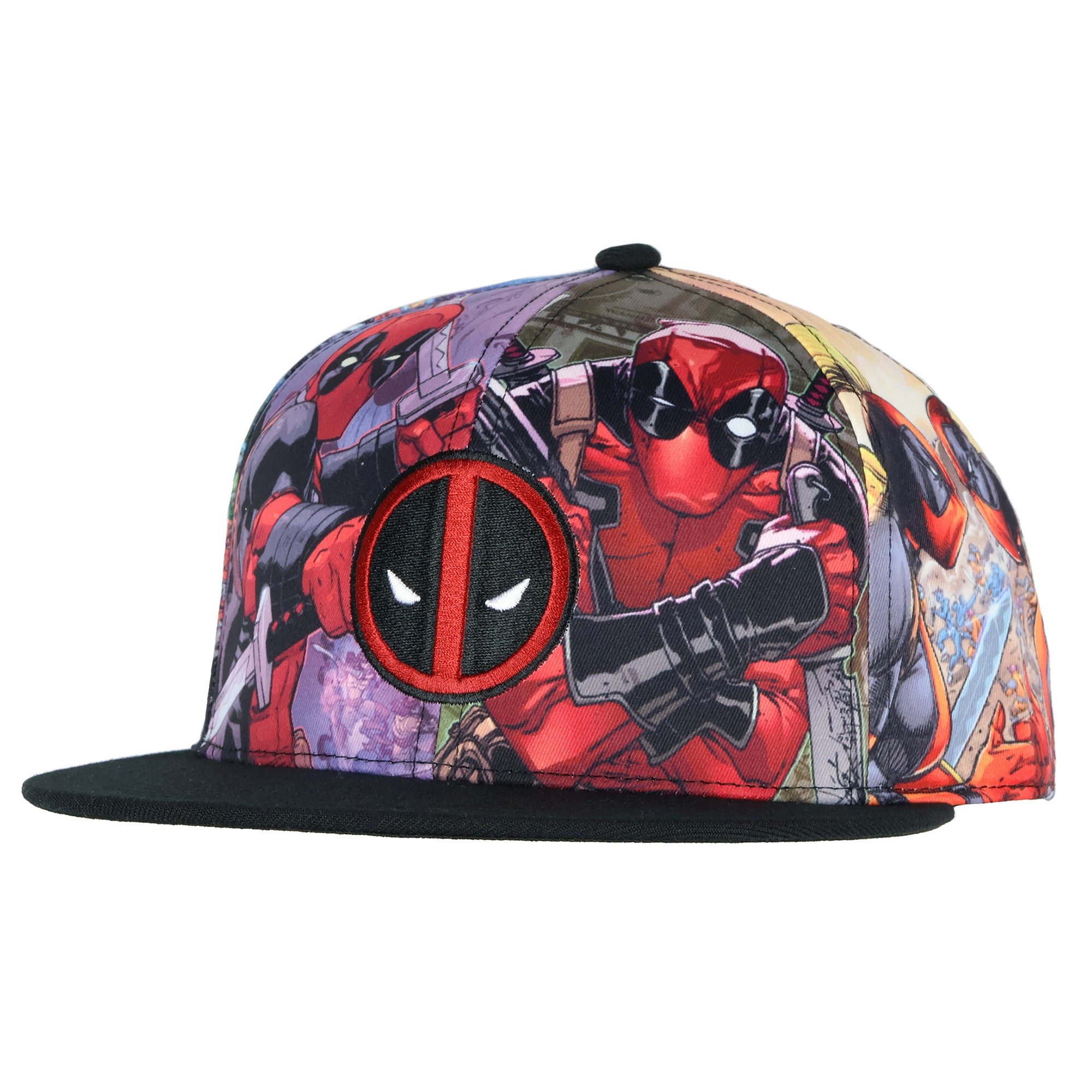 Marvel Comics Deadpool Allover Sublimated Scene Design Adjustable Snapback Hat