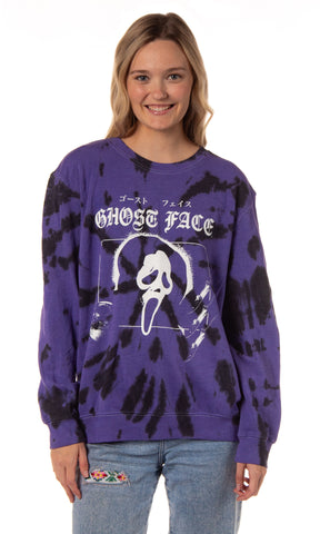 Women's Ghost Face Tie-Dye Pullover Sweatshirt