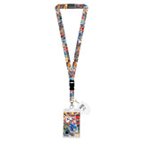 Sonic the Hedgehog Comic Strip ID Badge Holder Breakaway Lanyard w/ Rubber Charm