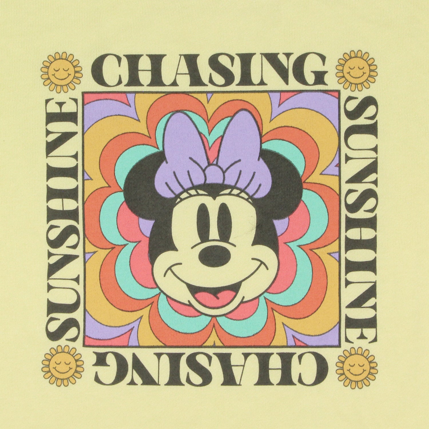 Disney Girl's Minnie Mouse Chasing Sunshine Cropped Crewneck Sweatshirt