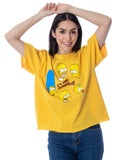 The Simpsons Womens' Circle Pose Mineral Wash Skimmer T-Shirt