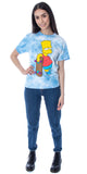 The Simpsons Womens' Bart Simpson Tie-Dye Skimmer Girls' T-Shirt Adult