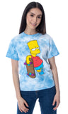 The Simpsons Womens' Bart Simpson Tie-Dye Skimmer Girls' T-Shirt Adult