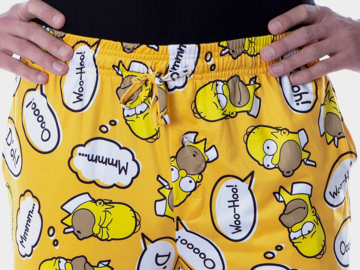 The Simpsons Men's Homer Simpson Bubble Thoughts Sleep Pajama Pants