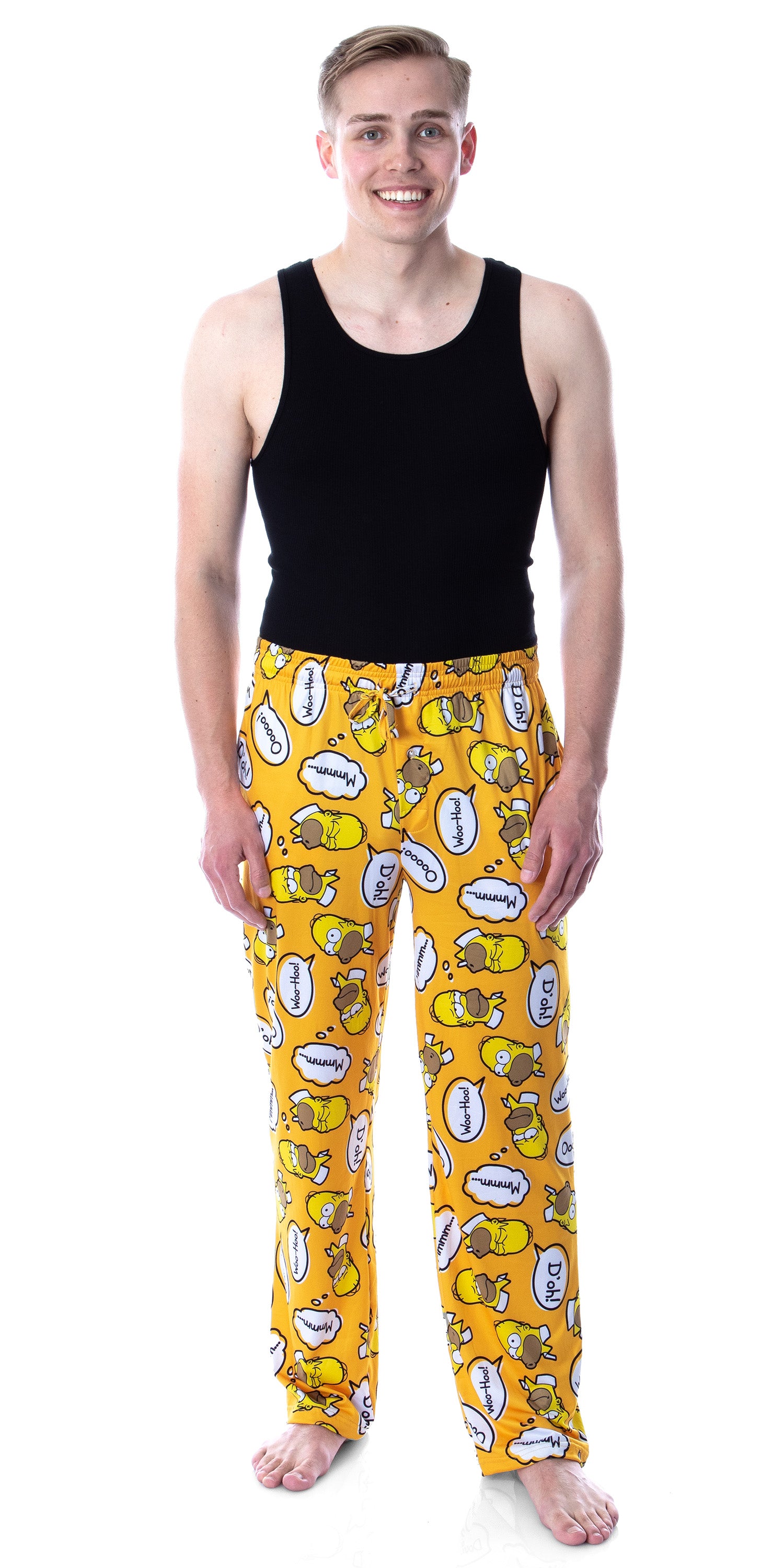 The Simpsons Men's Homer Simpson Bubble Thoughts Sleep Pajama Pants