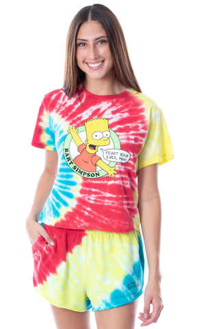 The Simpsons Womens' Bart Simpson Feast Your Eyes Top and Shorts Pajama Set