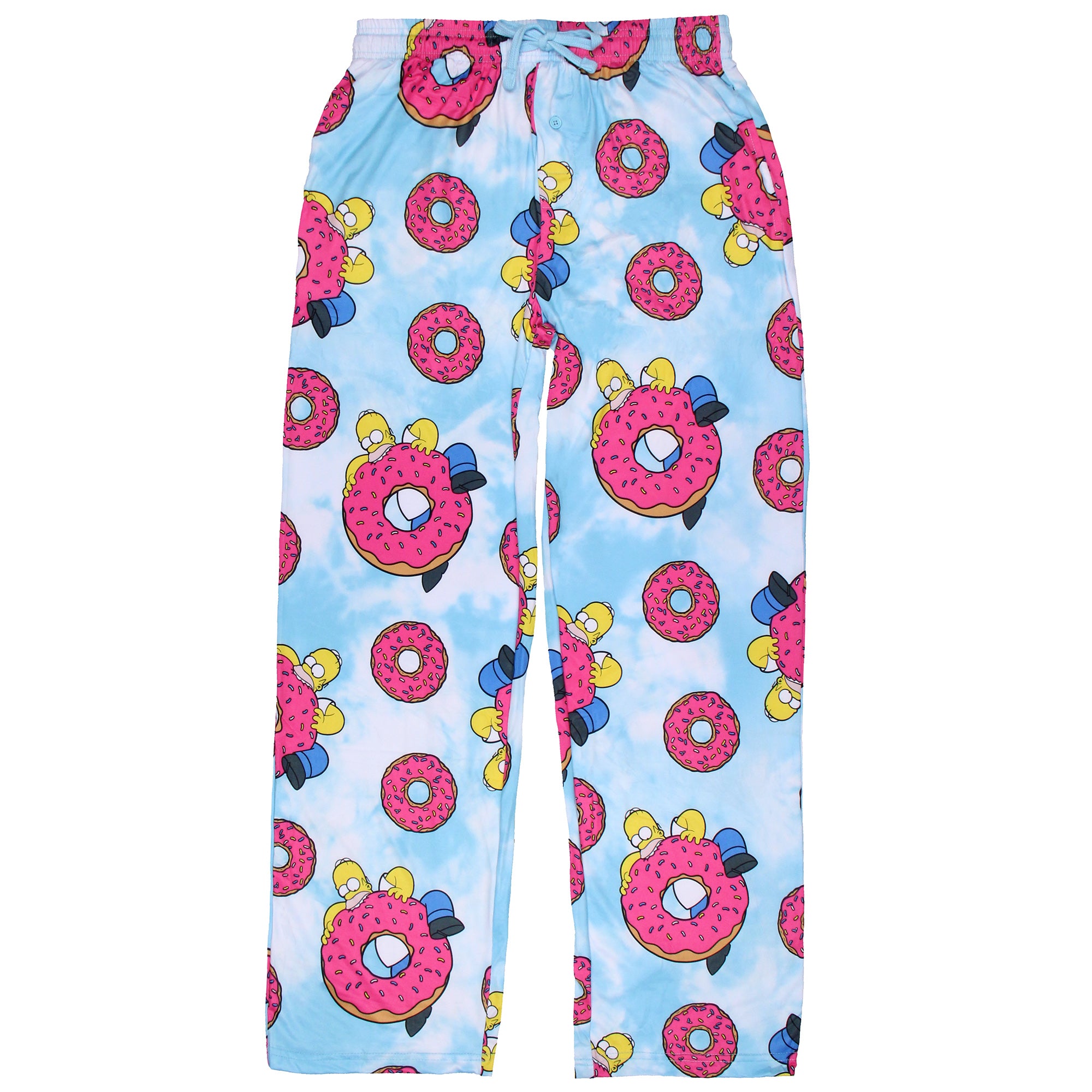 The Simpsons Homer Simpson Tie Dye Sprinkles Donuts Lounge Pajama Pants For Men