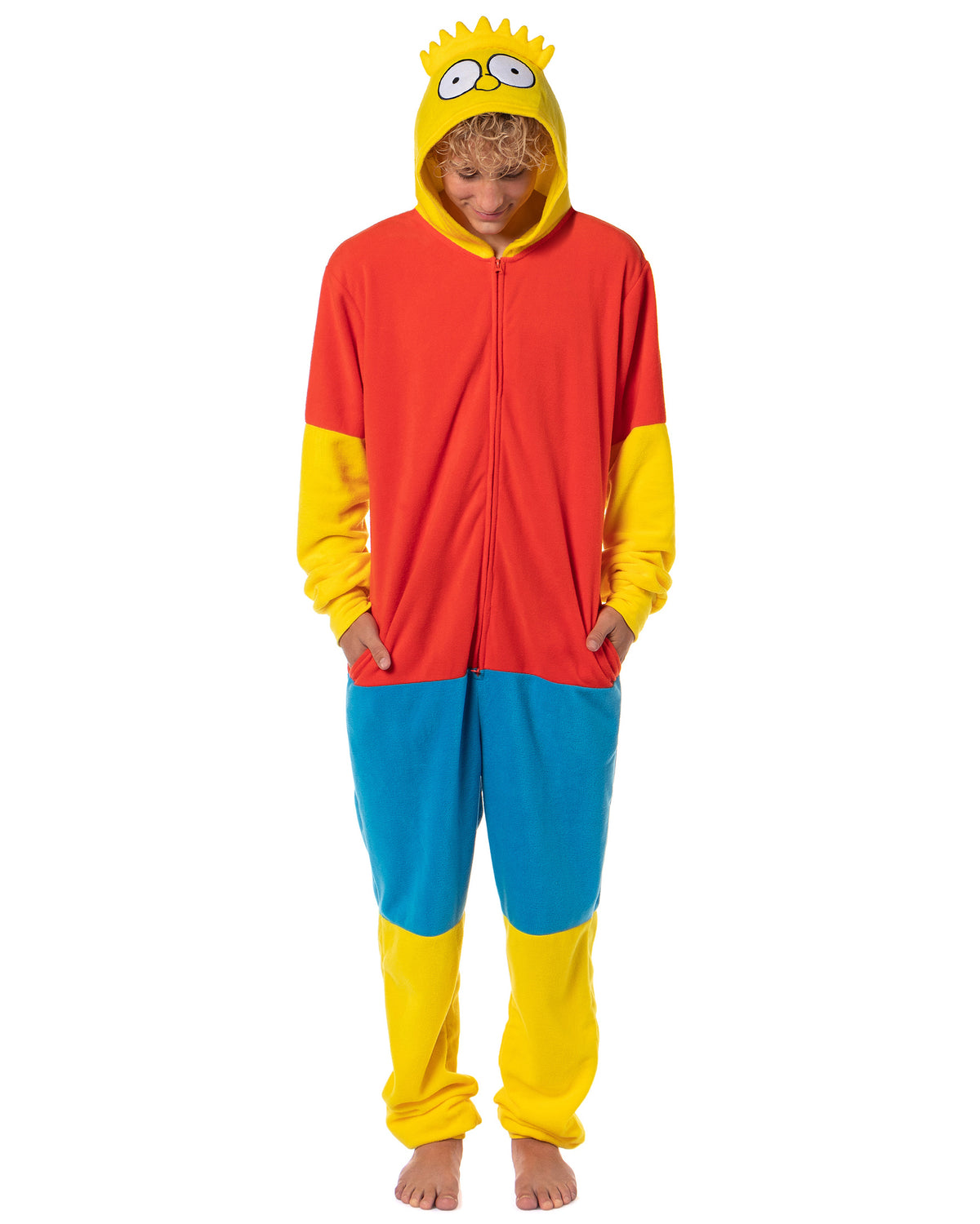 The Simpsons Costume Pajama Men's Character Fleece Union Suit