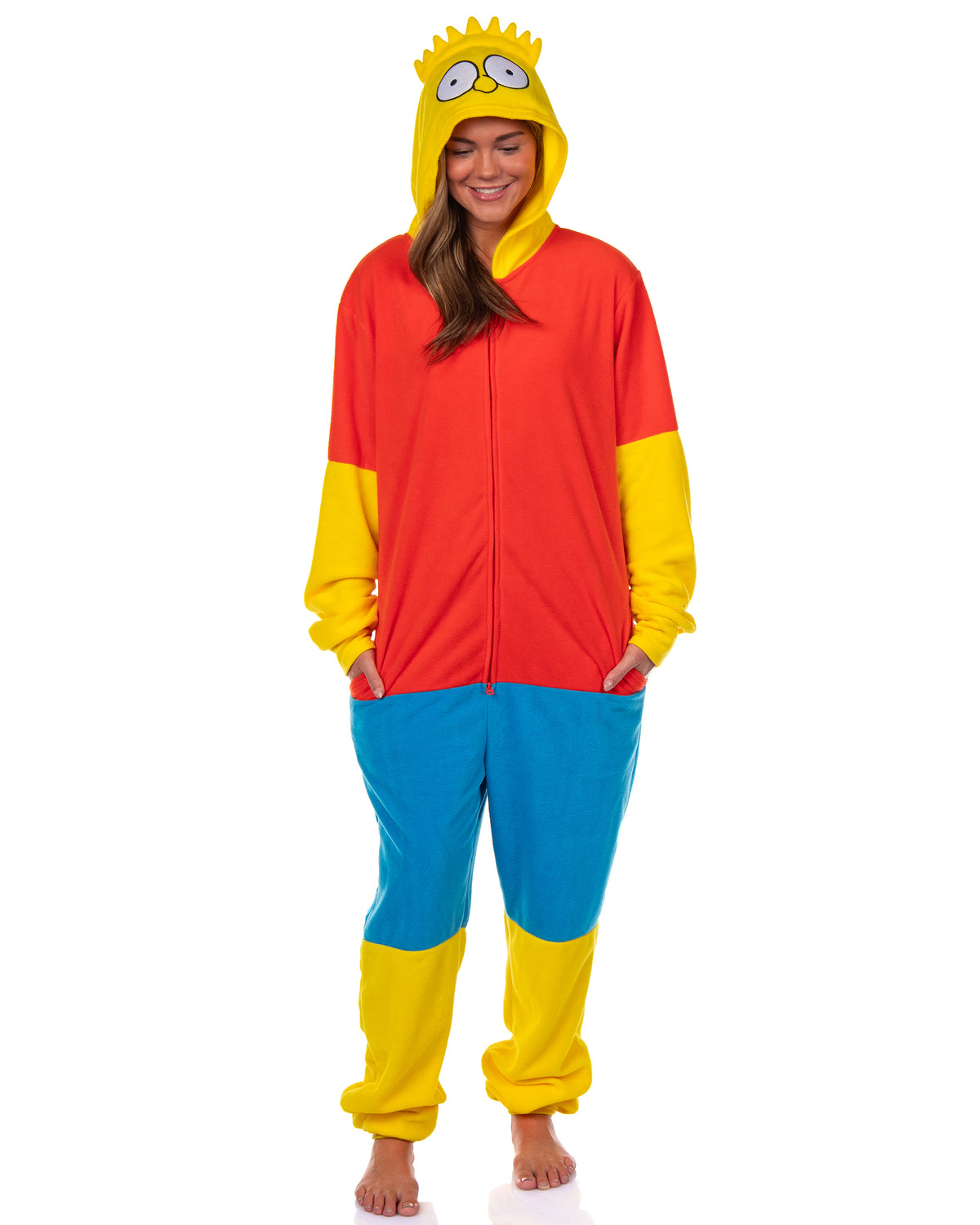 The Simpsons Costume Pajama Men's Character Fleece Union Suit