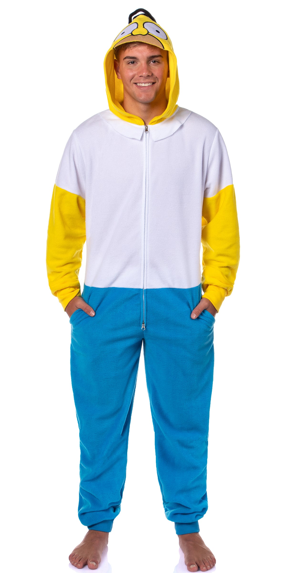 The Simpsons Costume Pajama Men's Character Fleece Union Suit