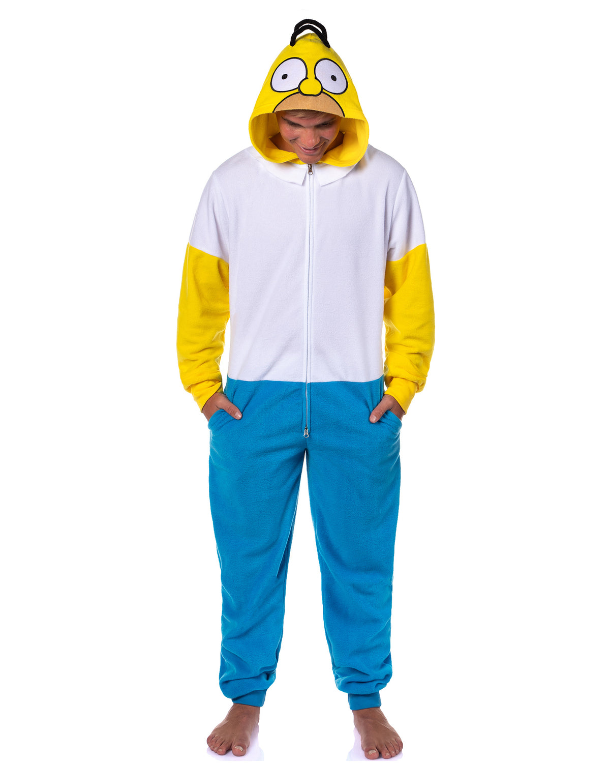 The Simpsons Costume Pajama Men's Character Fleece Union Suit