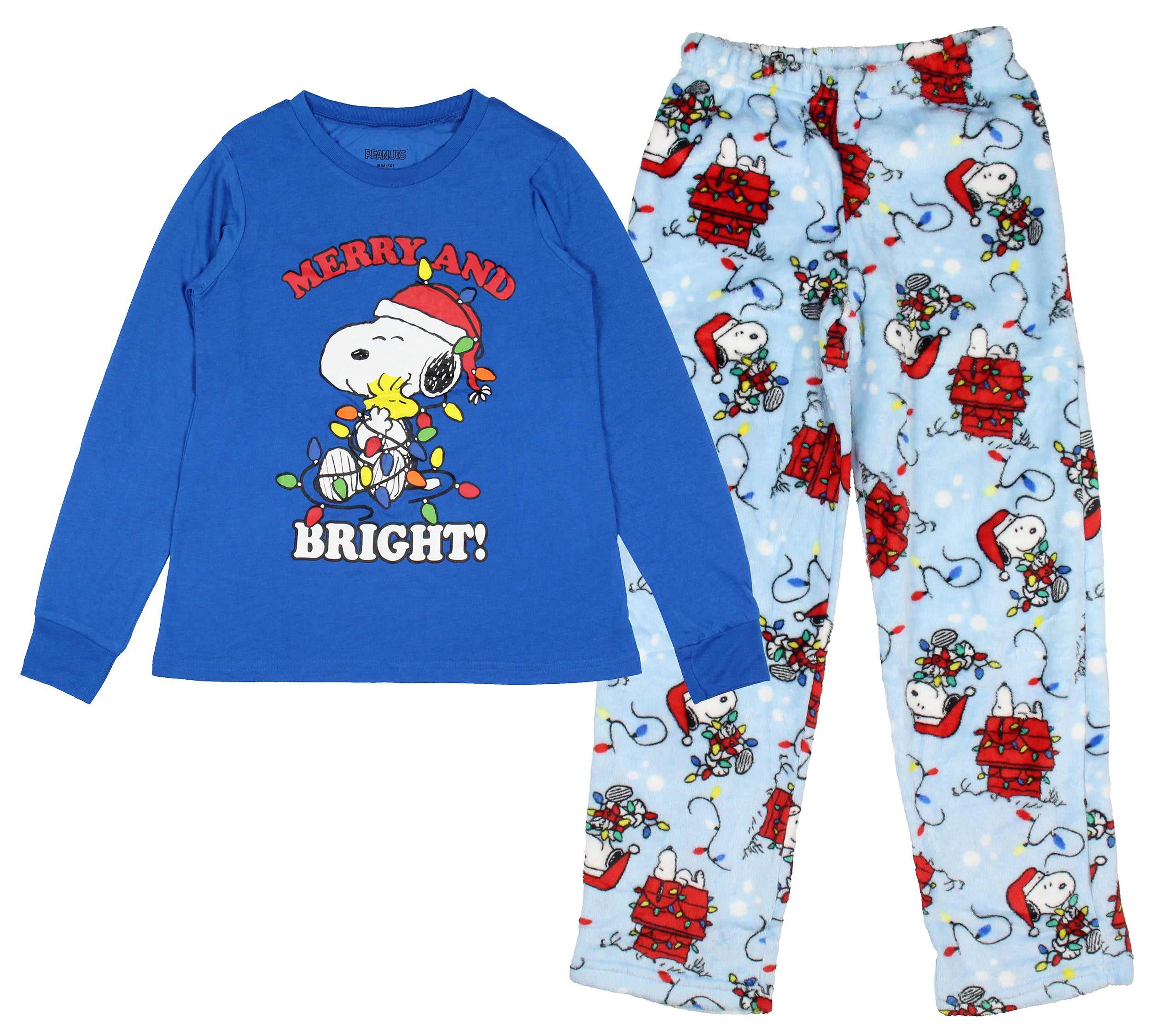 Peanuts Snoopy Merry & Bright Christmas Matching Family Pajama Set