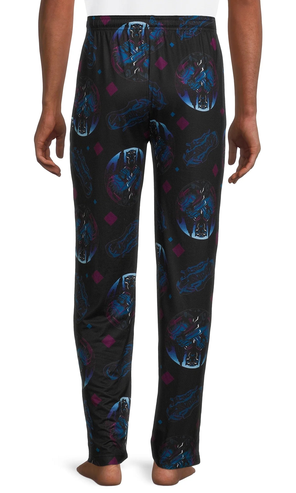 Marvel Men's Black Panther Allover Scene Sateen Soft Touch Lounge Pants