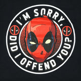 Marvel Deadpool Men's T-Shirt Sorry Did I Offend You Short Sleeve Tee (XL)