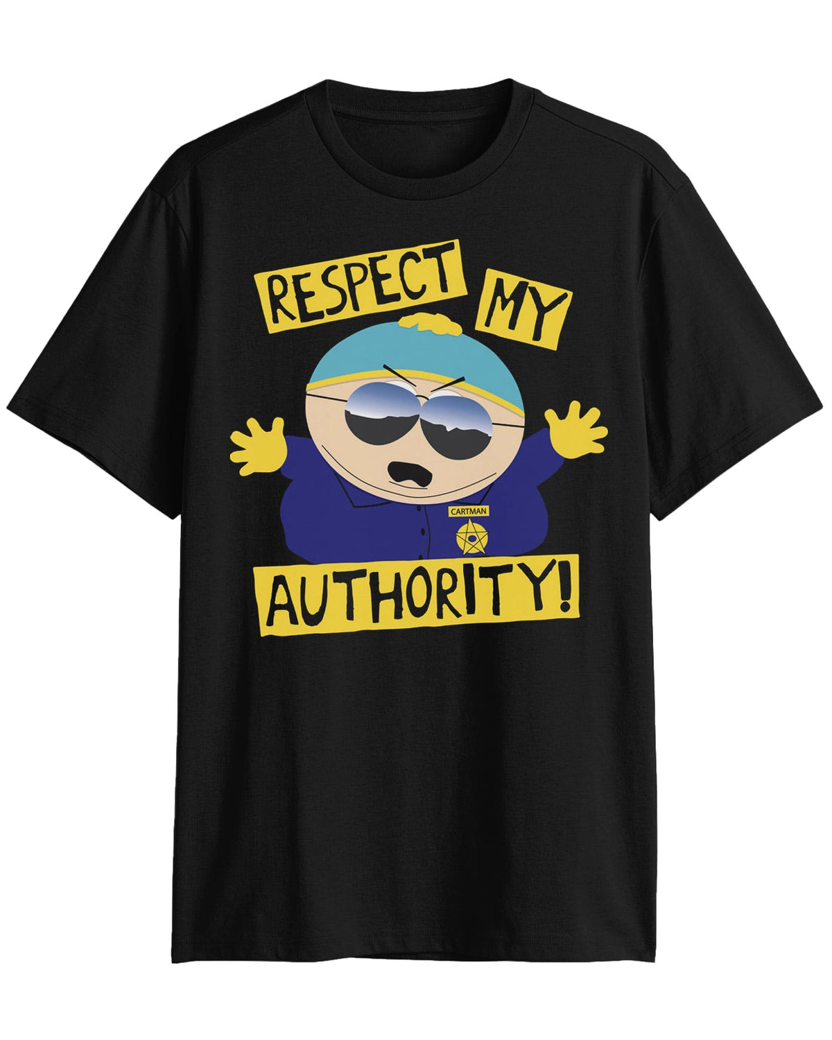 South Park Shirt Men's Cartman Respect My Authority Adult Short Sleeve Tee