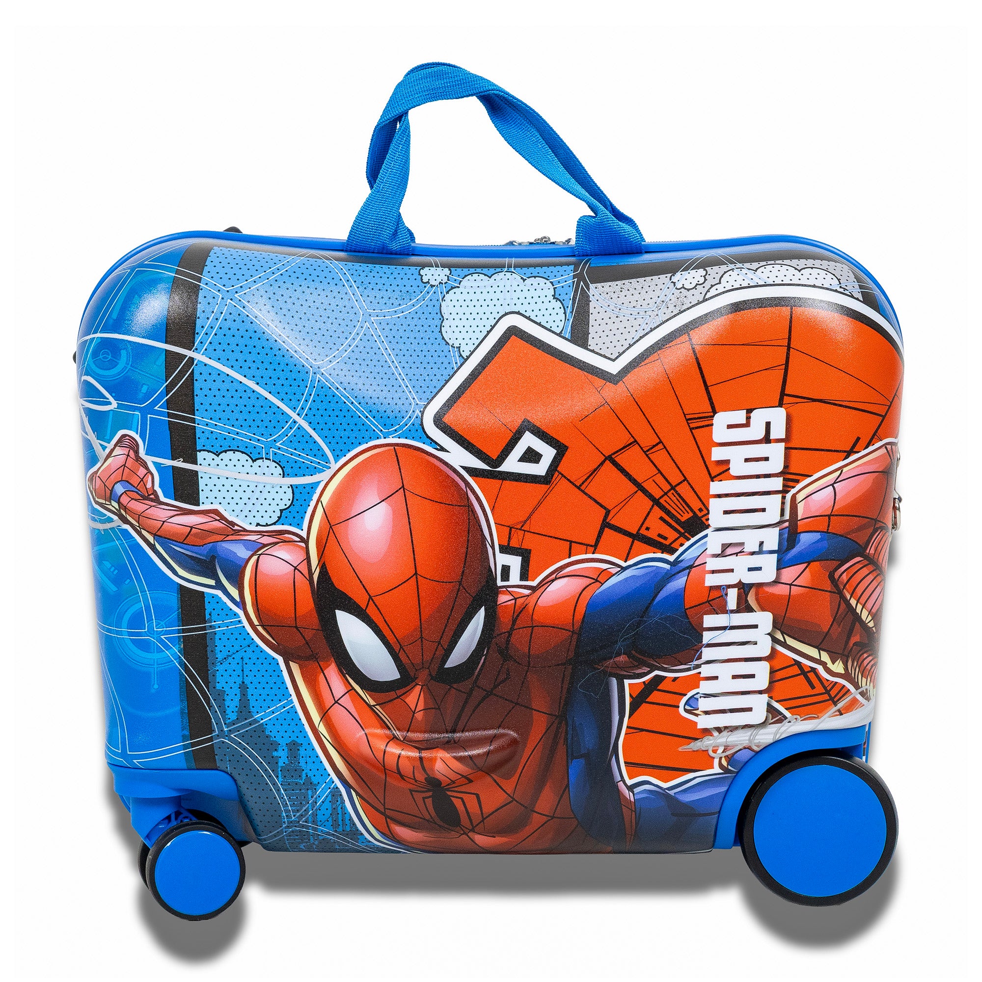 Marvel Spider-Man Suitcase 18" Kids Ride On Carry On Luggage with Wheels