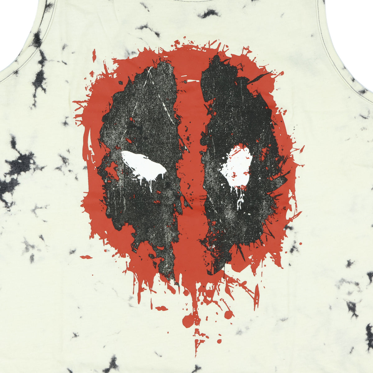 Marvel Deadpool Men's Sleeveless T-Shirt Ink Splatter Tie-Dye Tank Top