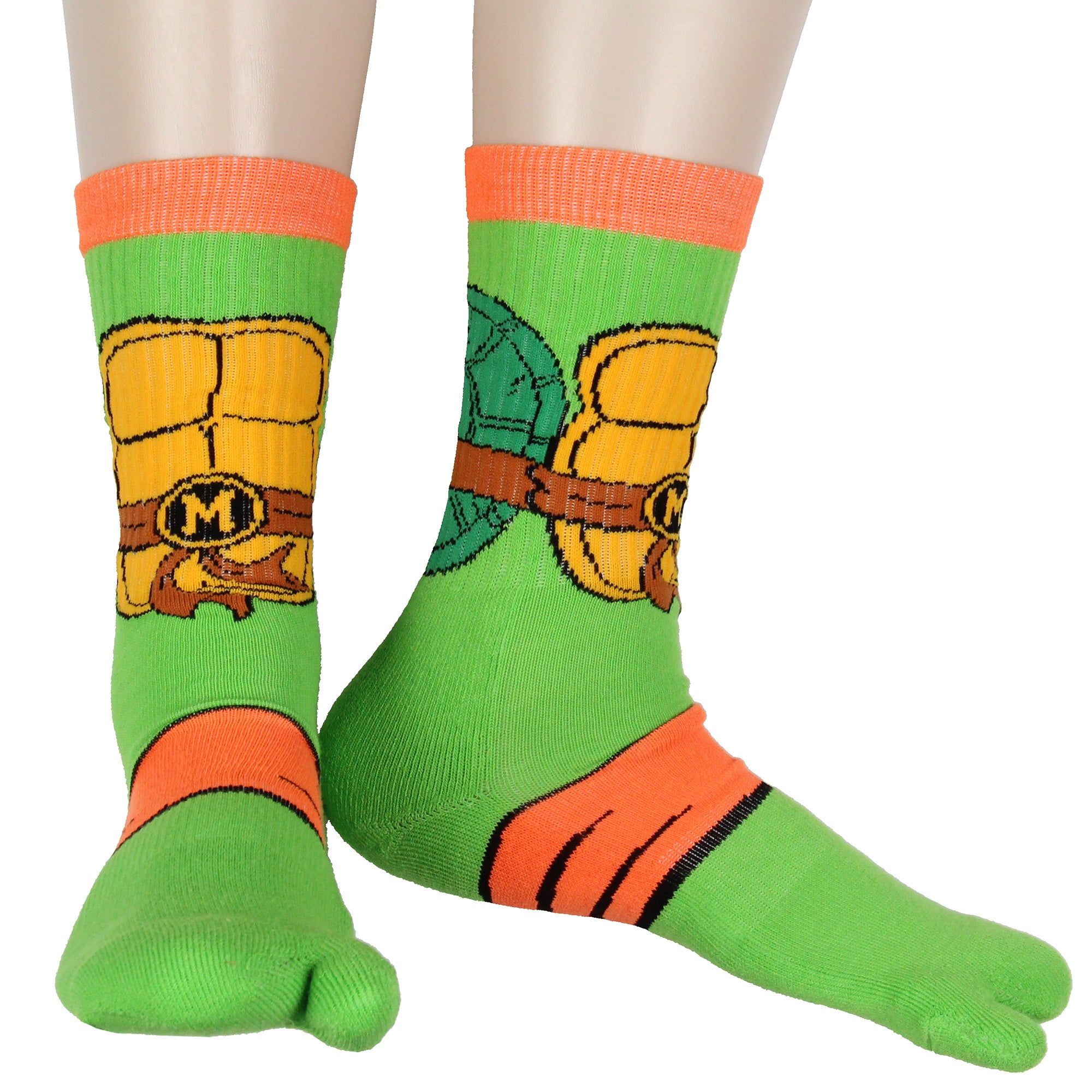 Teenage Mutant Ninja Turtles Men's Split Toe Crew Socks