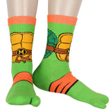 Teenage Mutant Ninja Turtles Men's Split Toe Crew Socks