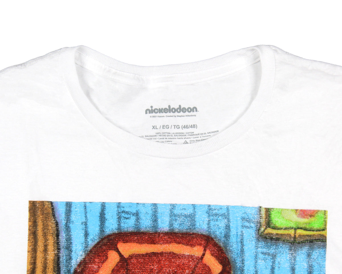 Men's SpongeBob SquarePants STAY IN Meme Adult Short Sleeve T-Shirt