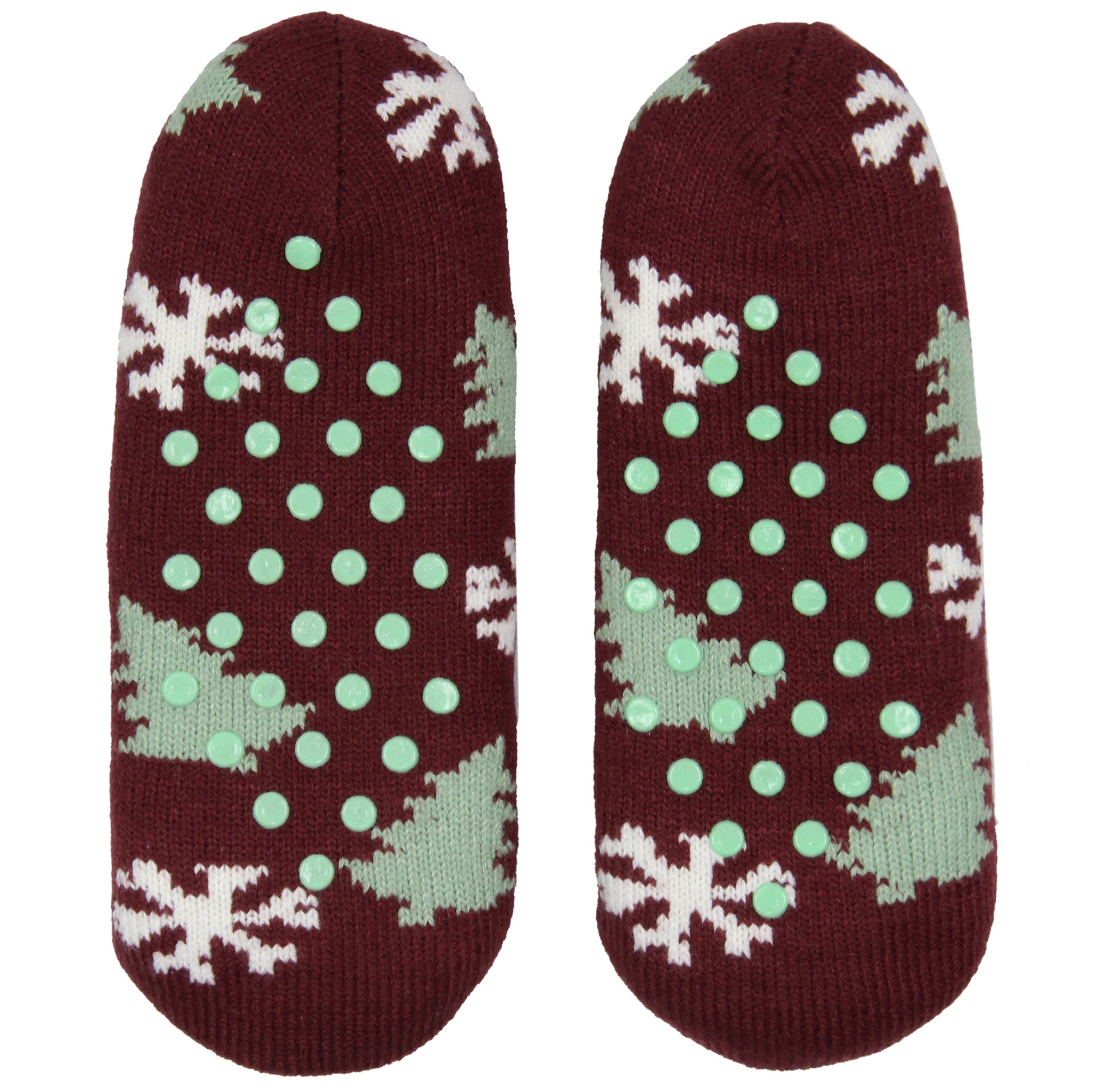 Rudolph The Red-Nosed Reindeer Christmas Holiday Slipper Socks No-Slip Sole - Seven Times Six