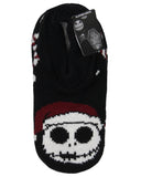 Nightmare Before Christmas Santa Jack Skellington Slipper Socks No-Slip Sole