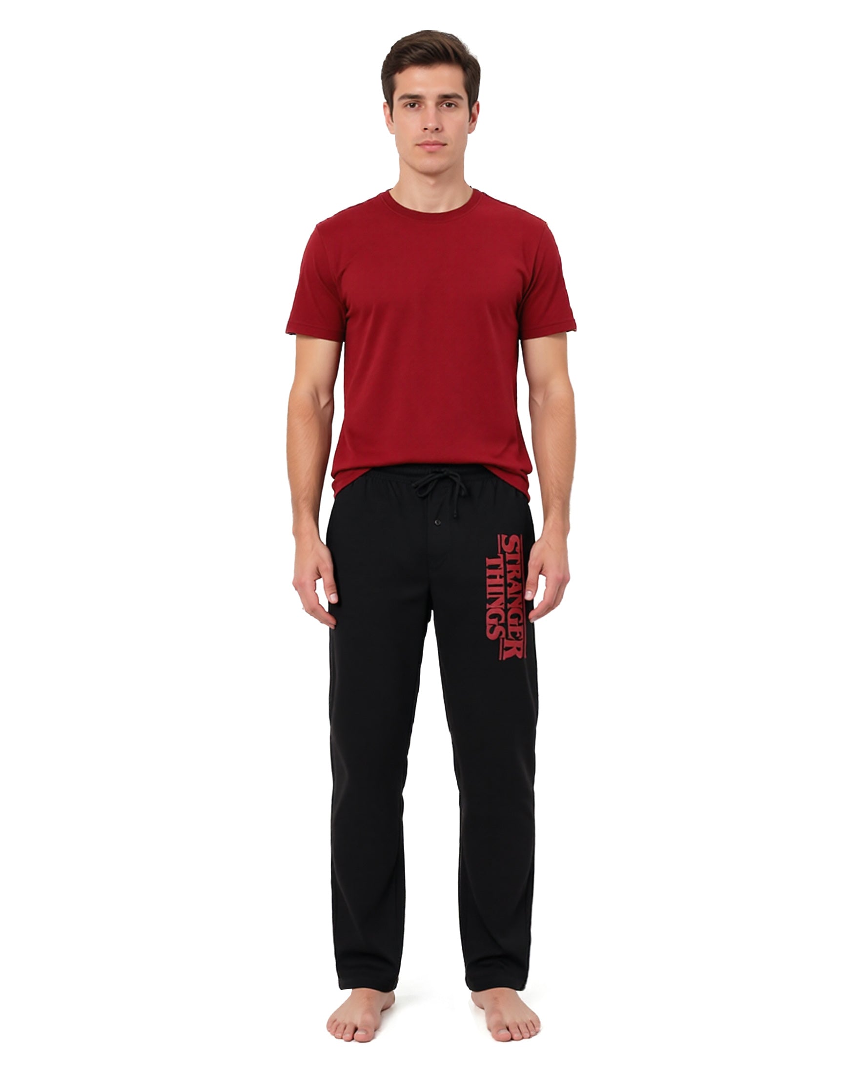 Stranger Things Men's Tv Show Logo Adult Loungewear Pajama Pants