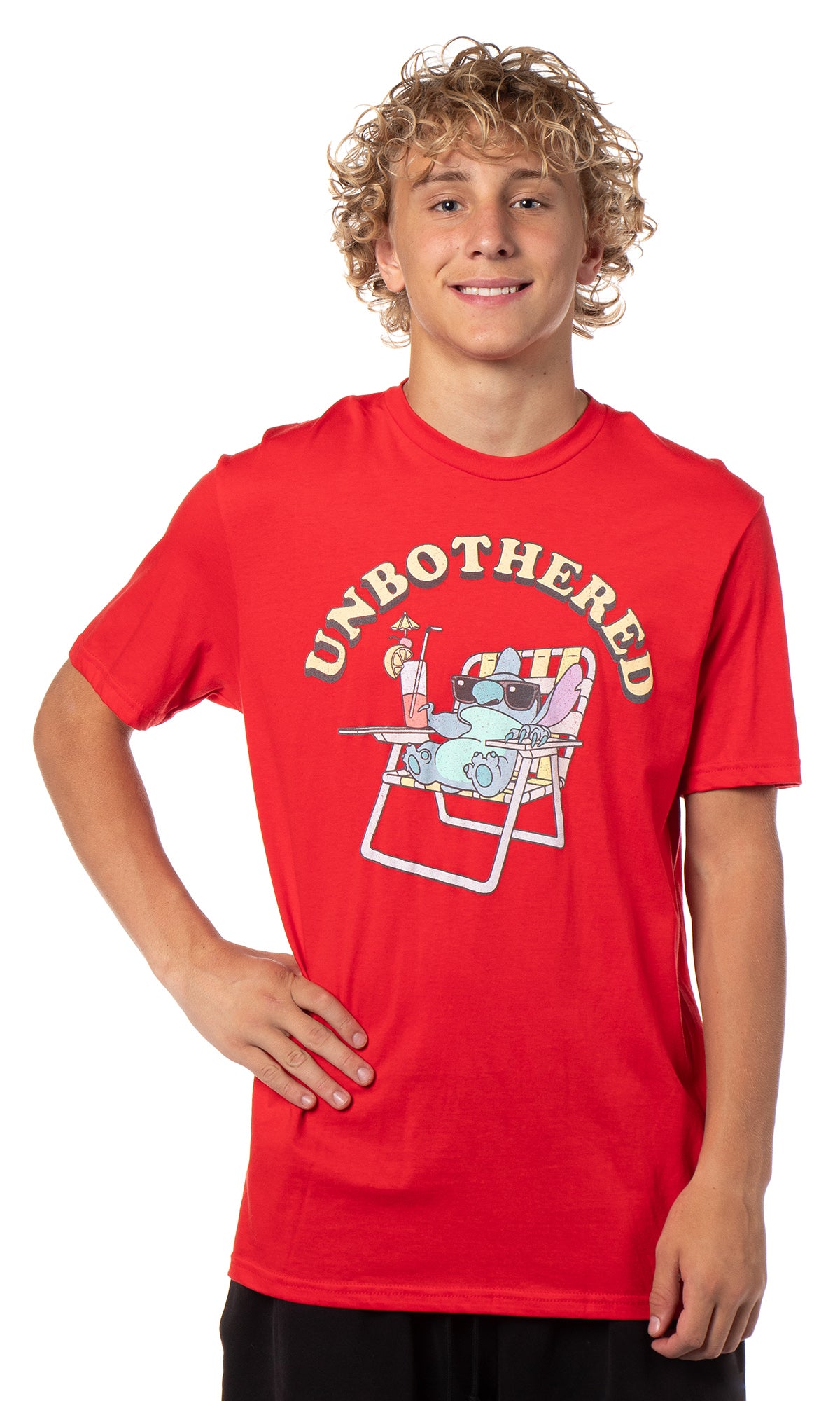 Lilo & Stitch Men's Unbothered Graphic Adult Short Sleeve T-Shirt - Seven Times Six