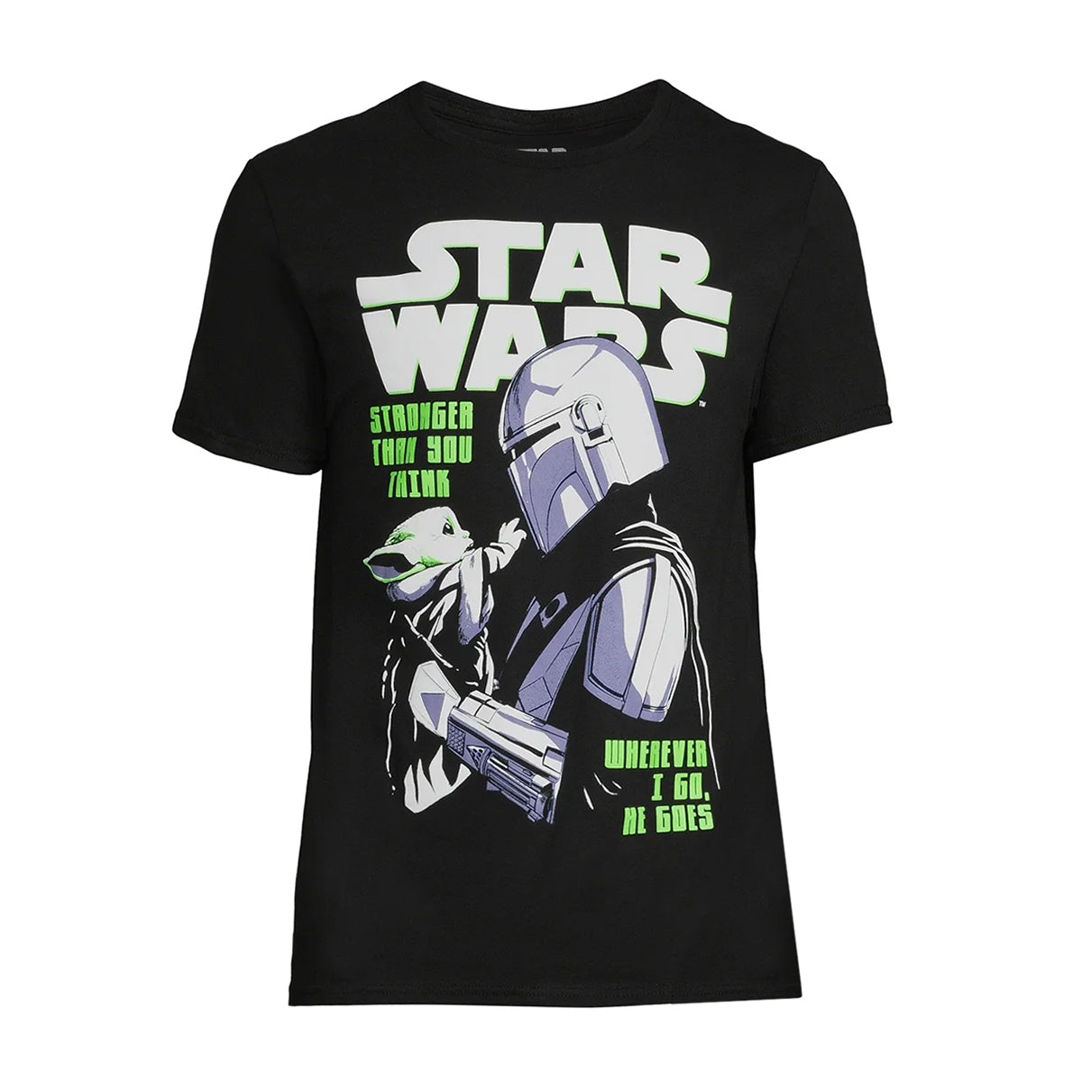 The Mandalorian Shirt Men's Grogu Wherever I Go He Goes Short Sleeve Tee