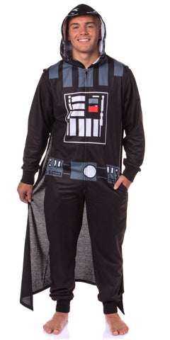 Star Wars Hooded Union Suit Men's Darth Vader Caped Costume Pajama