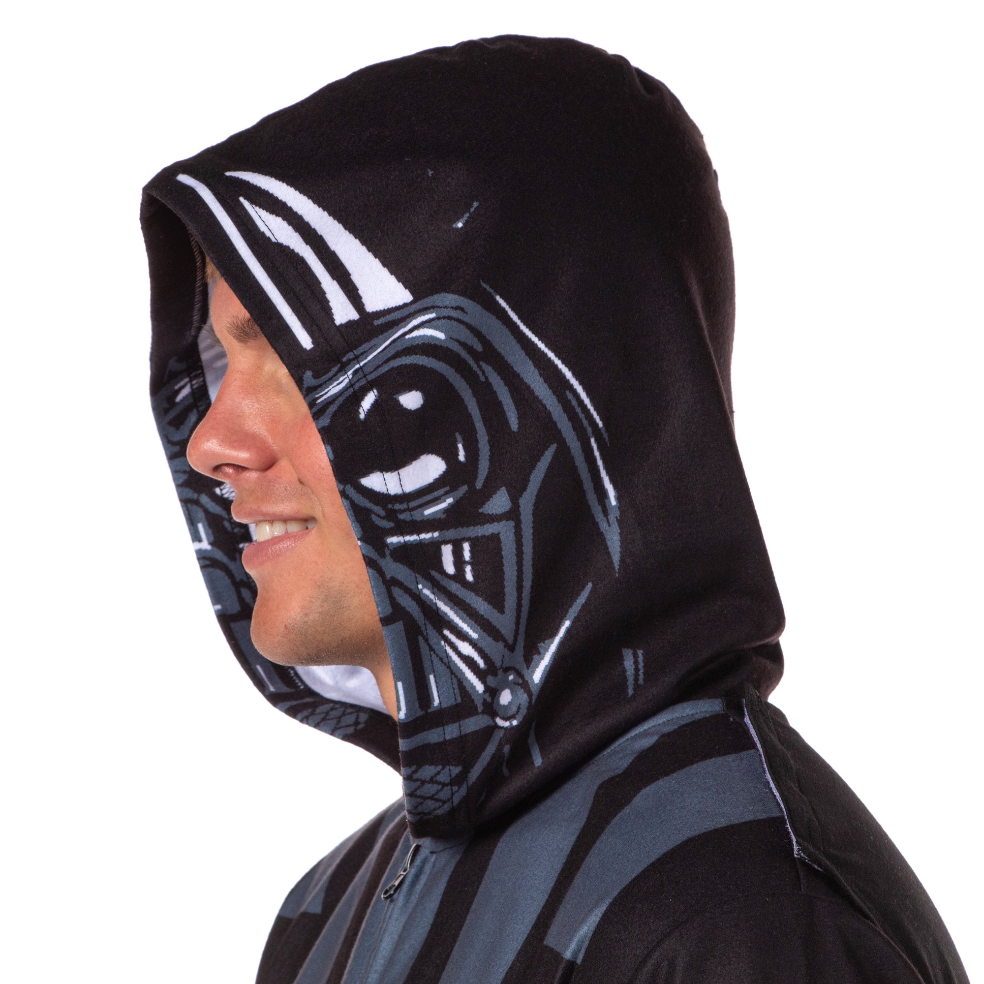 Star Wars Hooded Union Suit Men's Darth Vader Caped Costume Pajama