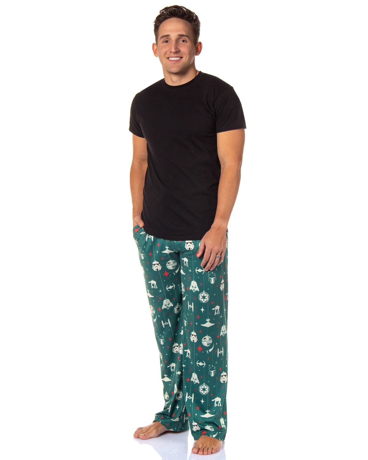 Star Wars Men's Millennium Falcon Death Star Trooper Vader Sleep Pajama Pants