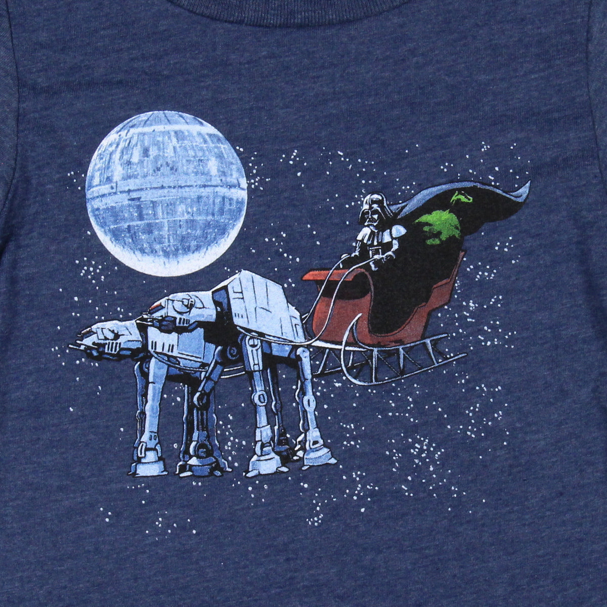 Star Wars Infant & Toddler Boys Blue Darth Vader Christmas Sled T-Shirt
