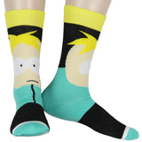 South Park Men's Character Inspired Big Face 5 Pk Crew Socks Shoe Size 6-12