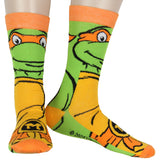 Teenage Mutant Ninja Turtle Mens 4Pk Novelty Character Crew Socks Shoe Size 6-12