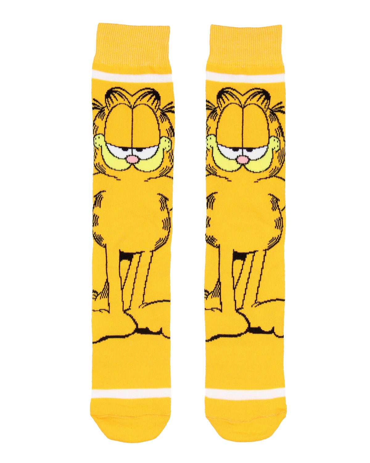 Garfield Comics Men's 2 PK Garfield Cat Odie Character Crew Socks Shoe Size 6-12