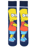 The Simpsons Novelty Bart and Homer Character 2Pk Mens Crew Socks Shoe Size 6-12