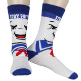 Ghostbusters Men's Stay-Puft and Slimer Character 2 Pk Crew Socks Shoe Size 6-12