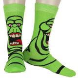Ghostbusters Men's Stay-Puft and Slimer Character 2 Pk Crew Socks Shoe Size 6-12