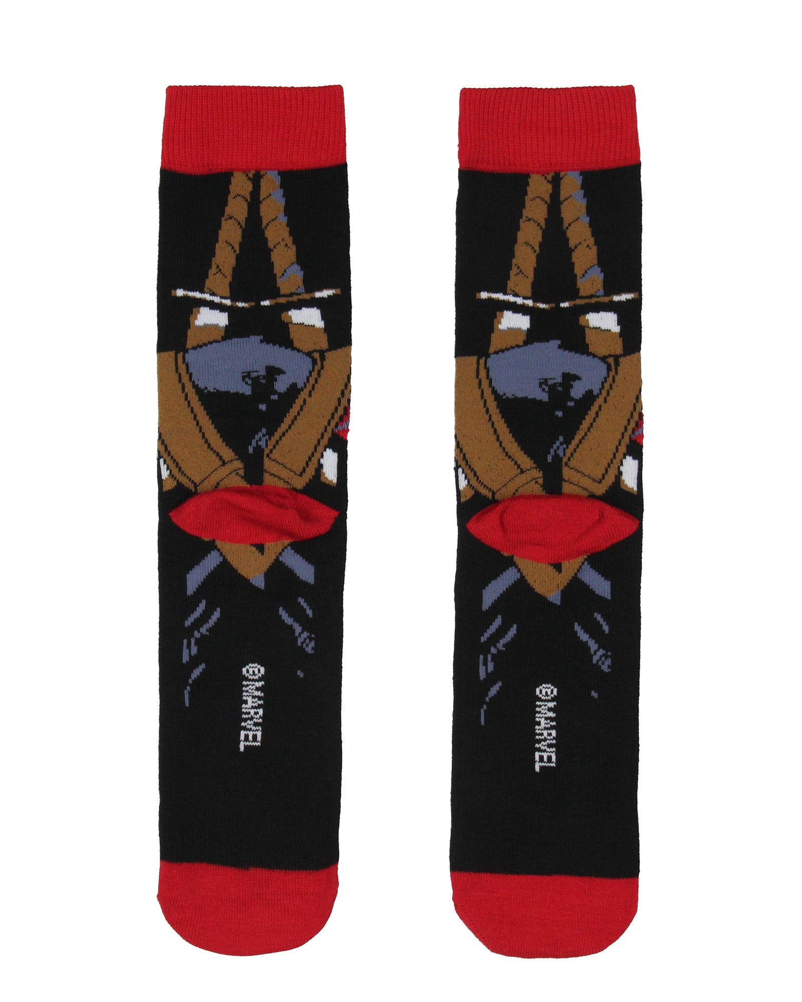 Marvel Comics Deadpool Face and Logo 2 Pack Men's Crew Socks Shoe Size 6-12