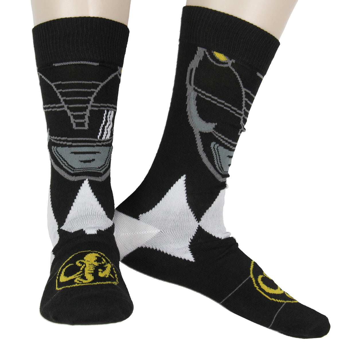 Power Rangers Men's Ranger Big Face Color-Inspired 6Pk Crew Socks Shoe Size 6-12