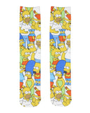 The Simpsons Men's Novelty Family Sublimated Crew Socks Shoe Size 6-12