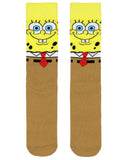 SpongeBob SquarePants Mens 3D Felt Tie Knit Crew Sock Shoe Size 6-12