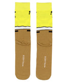 SpongeBob SquarePants Mens 3D Felt Tie Knit Crew Sock Shoe Size 6-12